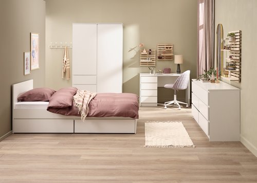 Bed frame LIMFJORDEN Single white