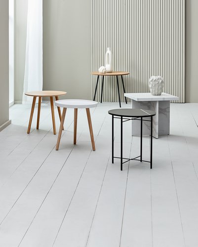Tavolino GANDRUP 45x45 cm color marmo bianco