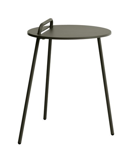 Tavolino STAE Ø40 cm con manico verde oliva