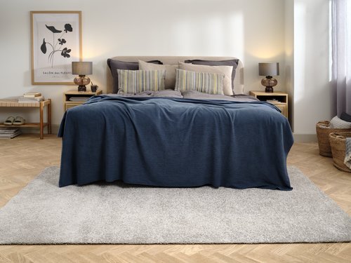 Prekrivač za krevet JERNTRE 160x220 pliš plava
