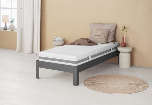 Estructura de cama KILDEN 90x200 gris