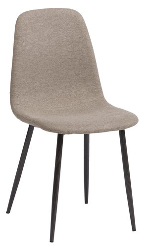 Krzesło JONSTRUP beżowy tkanina/ciemny kolor dębu