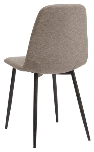 Sandalye JONSTRUP bej kumaş/koyu meşe rengi