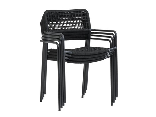 Καρέκλα στοιβαζόμενη LABING μαύρο