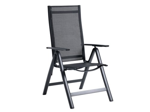 Chaise inclinable LOMMA noir