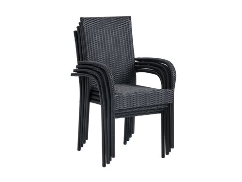 Καρέκλα στοιβαζόμενη GUDHJEM μαύρο