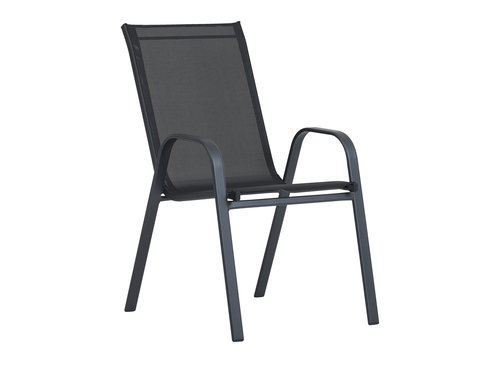 Rakásolható kerti szék LEKNES fekete