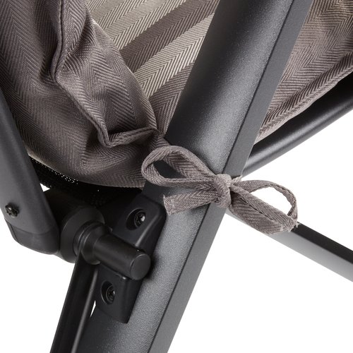 Garden cushion recliner chair HERRHAGEN light grey JYSK