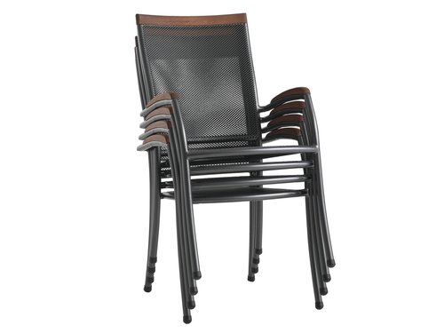 Stohovateľná stolička LARVIK sivá