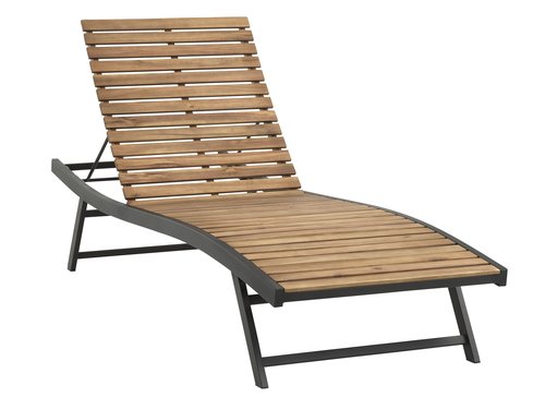 Sun lounger BAGMARKEN W70xL200 hardwood