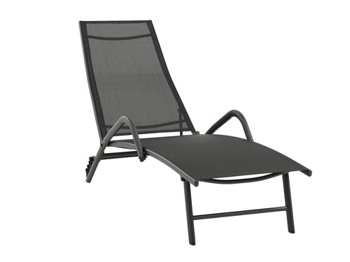 Lettino prendisole NORDSTRAND P59xL191 cm nero