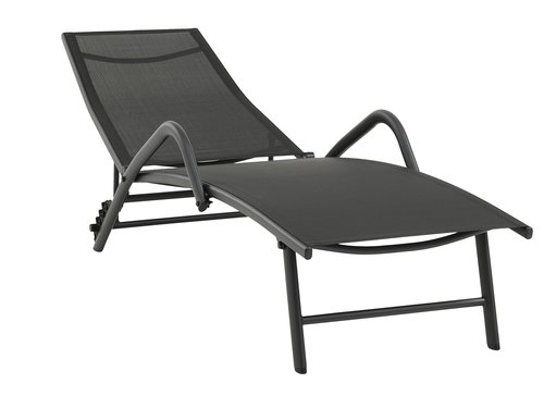 Sun lounger NORDSTRAND W57xL191 black JYSK