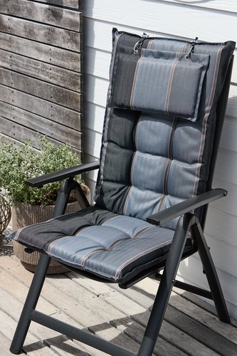 Coussin de jardin pour chaise inclinable AKKA gris