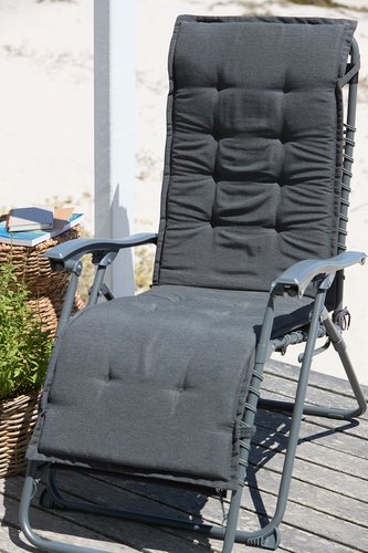Coussin de jardin pour chaise relax HALDEN gris