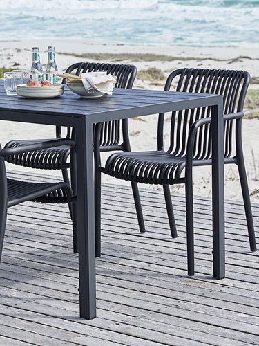 Table de jardin JERSORE l80xL140 noir