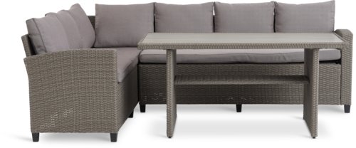 Set muebles jardín AGERMOSE 6 plazas con almacenaje natural JYSK
