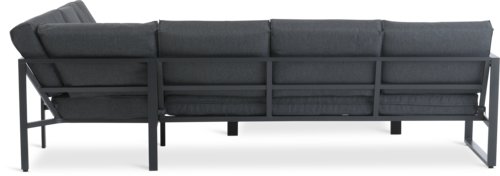 Lounge-Set VONGE 6 Personen schwarz