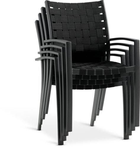 Mesa NESSKOGEN L210 marrón + 4 sillas JEKSEN negro
