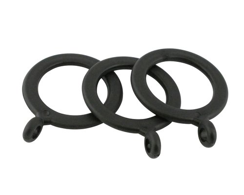Curtain rings COUNTY 10 pack black