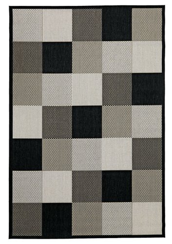 Teppe RIPS 130x193 svart/beige