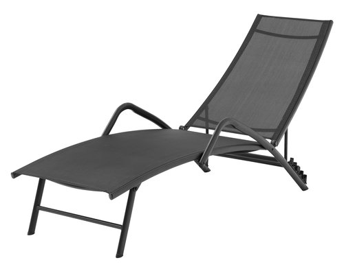 Sonnenliege NORDSTRAND B57xL191 schwarz JYSK
