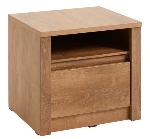 Noční stolek VEDDE 1 zásuvka divoký dub