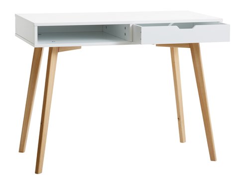 Písací stôl TAMHOLT 50x100 biela/prírodná