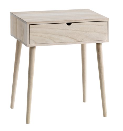 Bedside table ILBRO 1 drawer natural