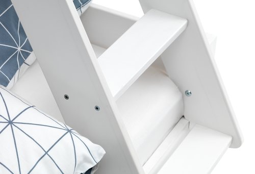 Emeletes ágy VESTERVIG 80/120x200 létrával fehér