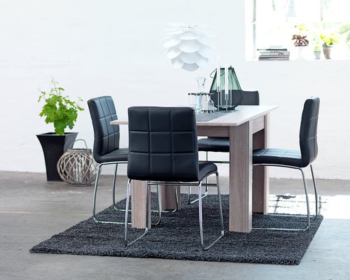 Ruokapöydän tuoli HAMMEL musta/kromi
