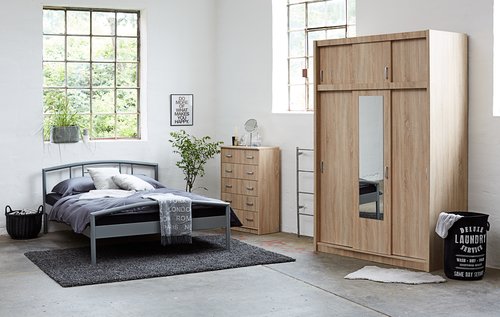 Wardrobe EVETOFTE 143x220 oak