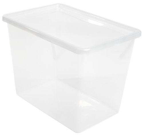 Opbevaringsboks BASIC BOX 80L m/låg transparent