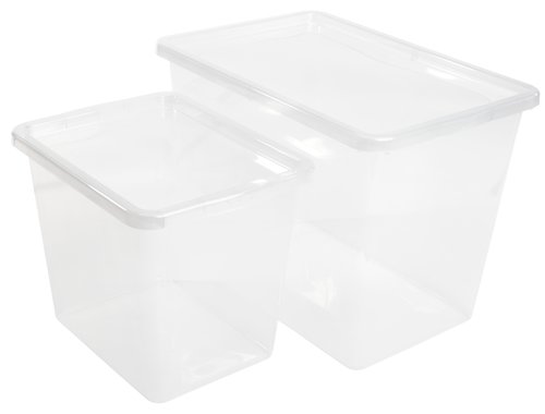 Boîte de rangement BASIC BOX 80l a/couvercle transparent