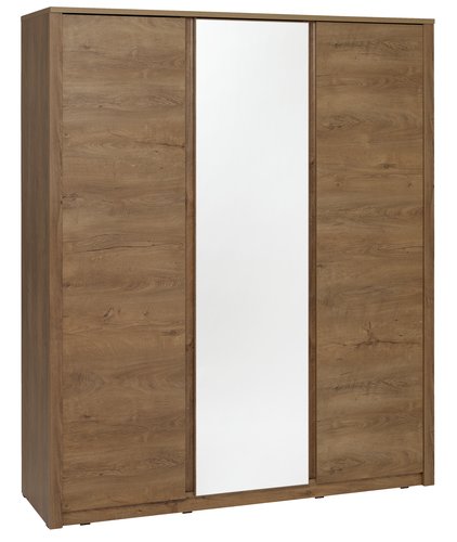 Armoire VEDDE 167x197 avec miroir chêne sauvage