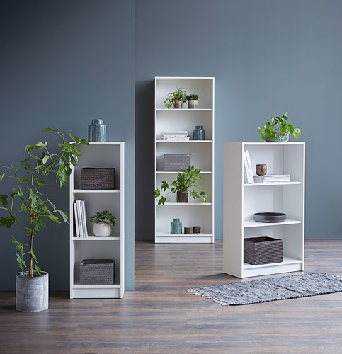 Bookcase HORSENS 5 shelves white