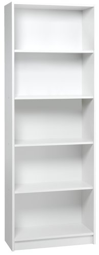 Bookcase HORSENS 5 shelves white