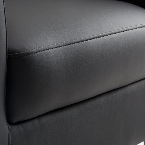 Fotel SINDAL fekete textilbőr/fekete