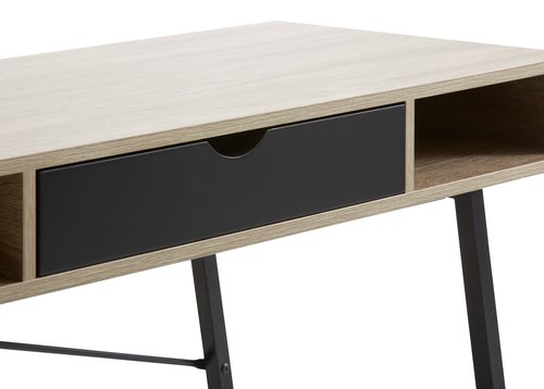Desk ABBETVED 48x120 oak/black