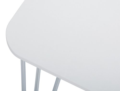 Spisebord BANNERUP 76x120 hvid/krom