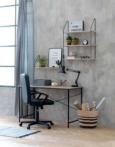 Kancelářská židle NIMTOFTE černá koženka