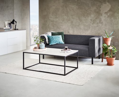 Coffee table DOKKEDAL 75x115 concrete color