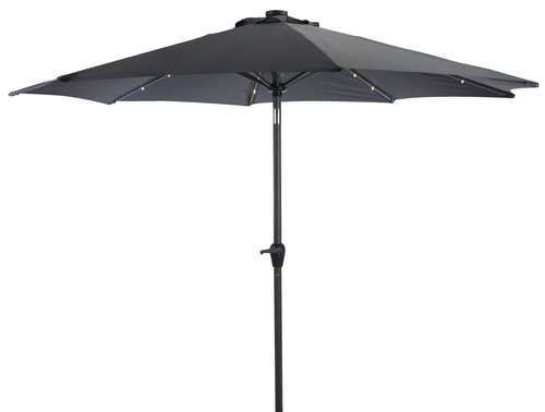 Umbrelă soare ASKIM Ø300 LED gri