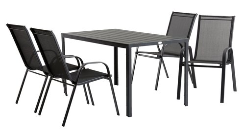 Stacking chair LEKNES black