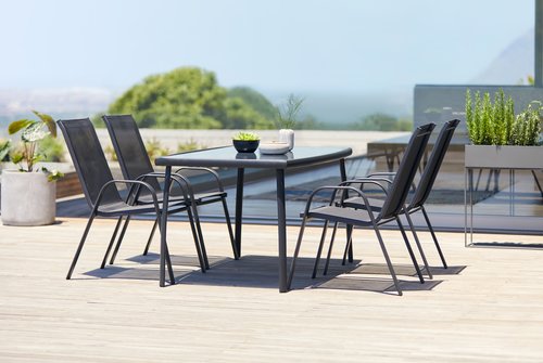 Stacking chair LEKNES black