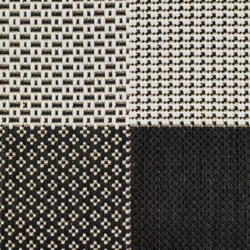 Vloerkleed RIPS 130x193 zwart/beige