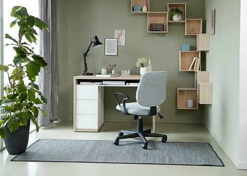 Kancelářská židle RUNGSTED šedý potah