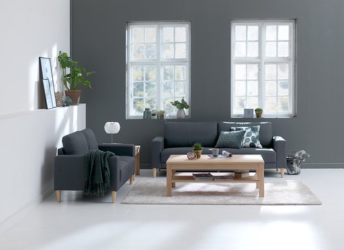 Sofa EGENSE 2-seater dark grey