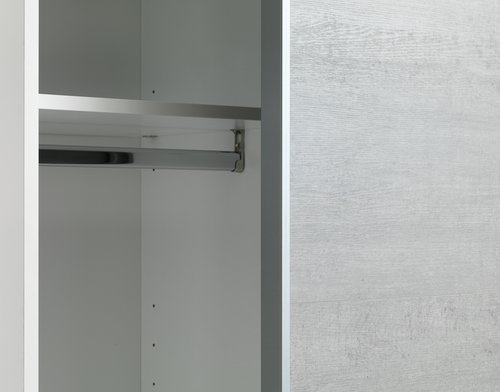 Garderobeskab TARP 151x201 beton/hvid