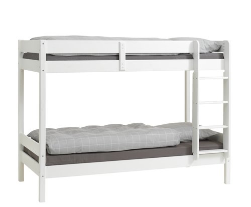 Stapelbed VESTERVIG 2x90x200 inclusief ladder wit