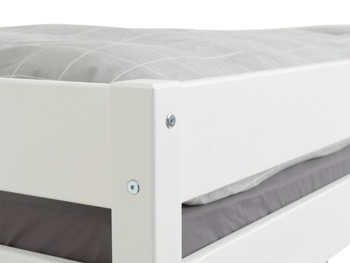 Ліжко двоярусне VESTERVIG 2x90x200см з драбинкою білий
